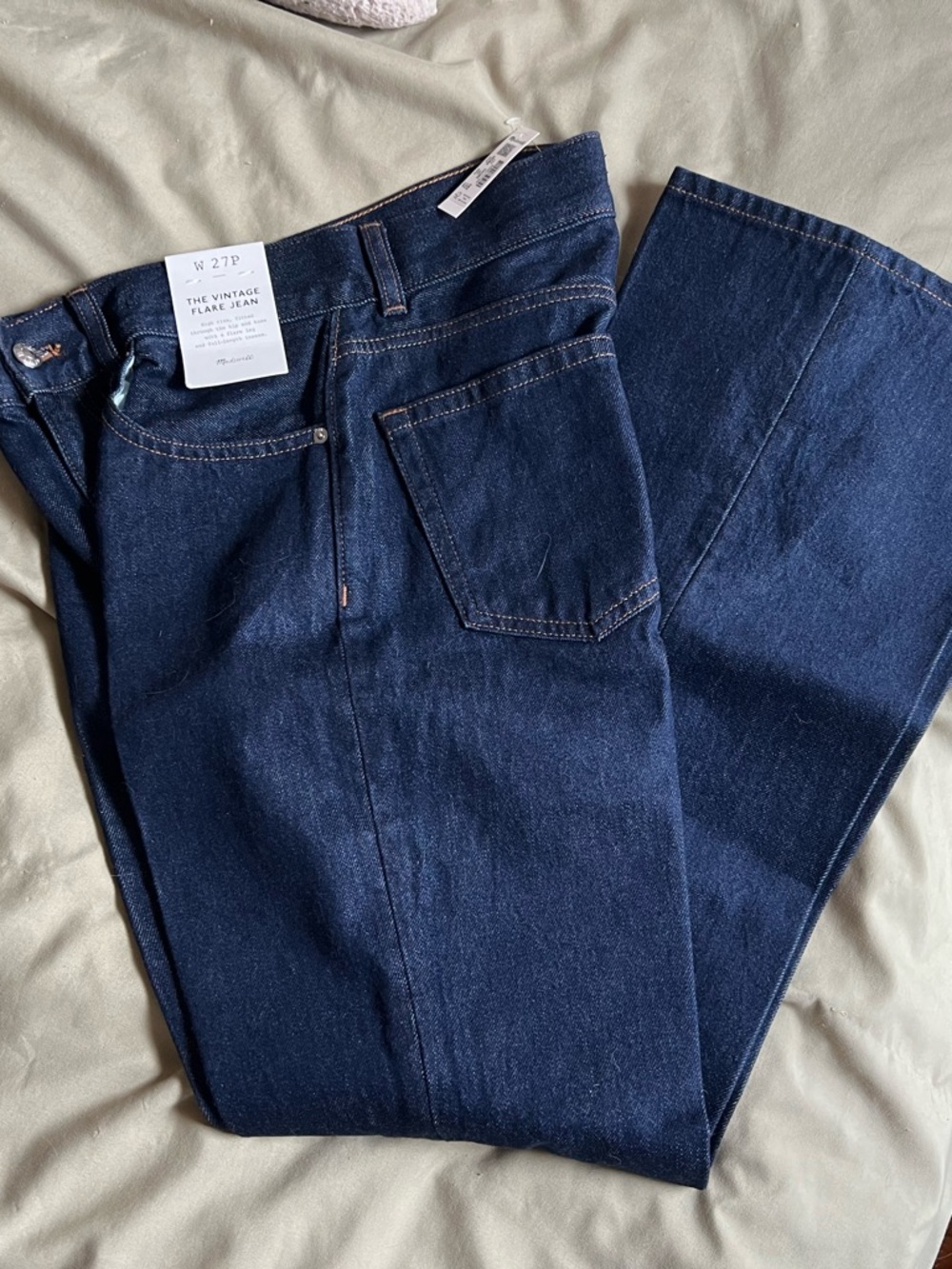 Brand New Madewell Petite Vintage Flare Jeans in Rinse Wash